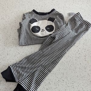 Striped Panda Kids Pajamas